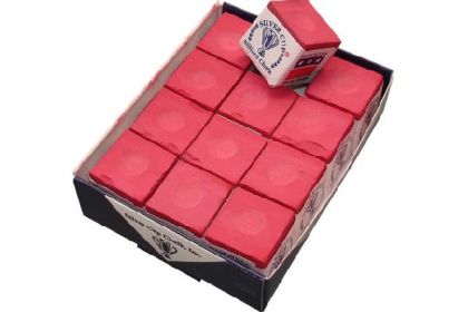Silver Cup Chalk, Red color, 12 pack