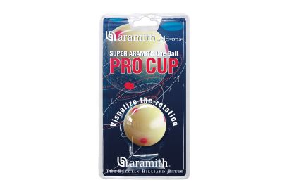 Бяла топка Super Aramith Pro-Cup, 6 Червени Точки, 57.2 мм.