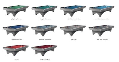 Professional Billiard Pool Table DYNAMIC III, LightGrey Color, 9 feet