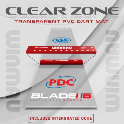 Постелка за дартс Winmau Clearzone PVC Dart Mat with Integrated Oche 